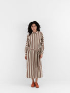 Casey Casey Waga Dress in Beige Stripe - CASEY CASEY at Worthwhile - shop DRESS