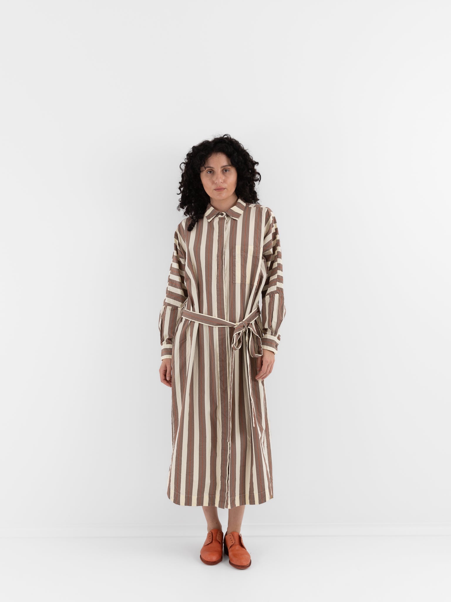 Casey Casey Waga Dress in Beige Stripe - CASEY CASEY at Worthwhile - shop DRESS