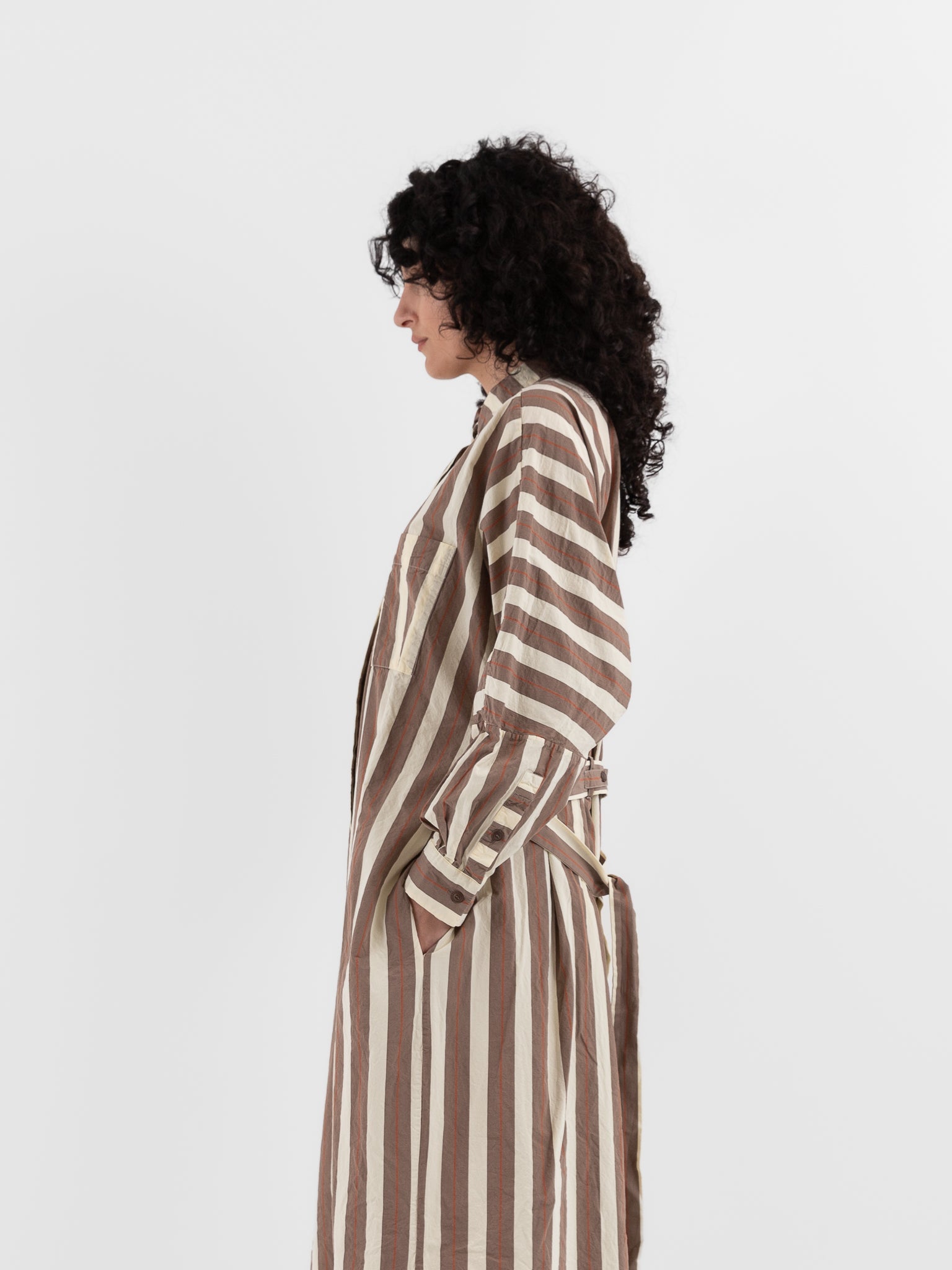 Casey Casey Waga Dress in Beige Stripe - CASEY CASEY at Worthwhile - shop DRESS
