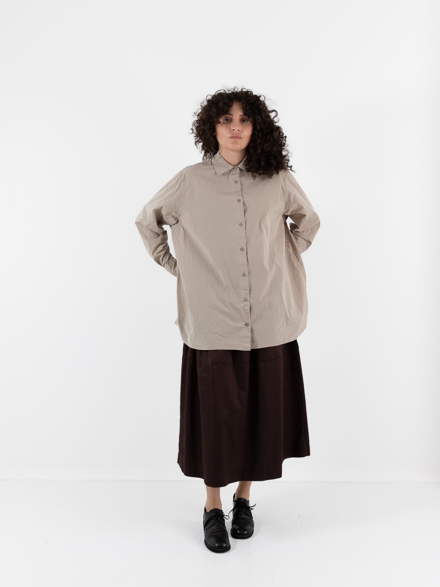 Casey Casey Pi Shirt in Mastic - CASEY CASEY at Worthwhile - shop TOP