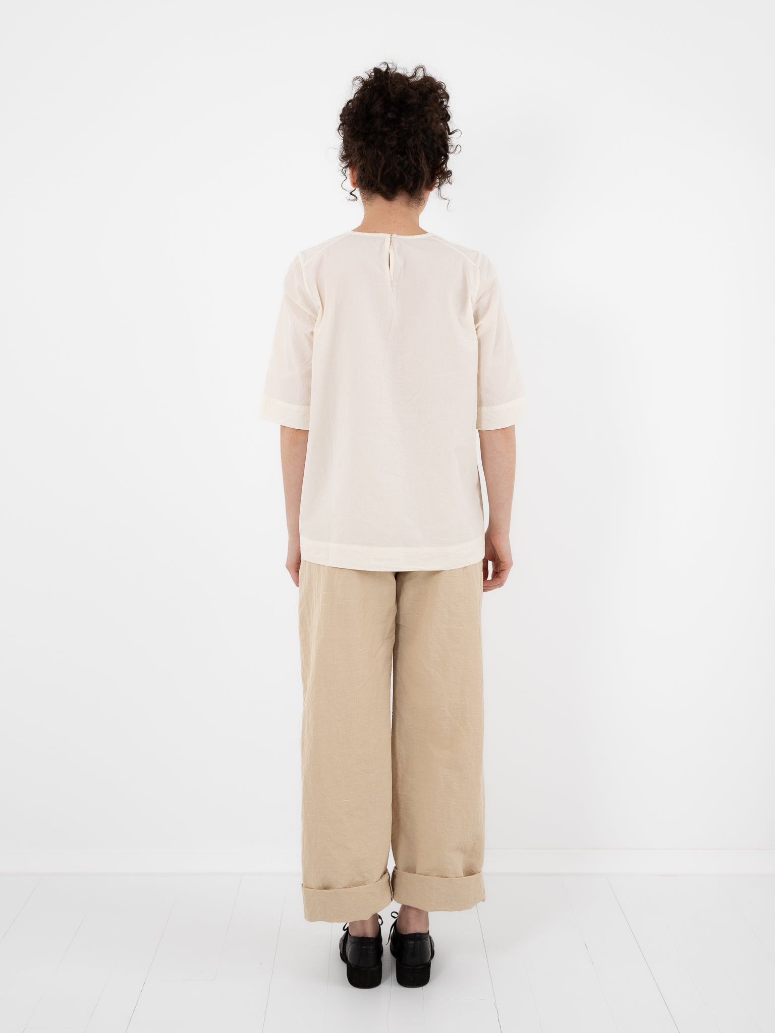 Casey Casey Simple Top in Off White at Worthwhile