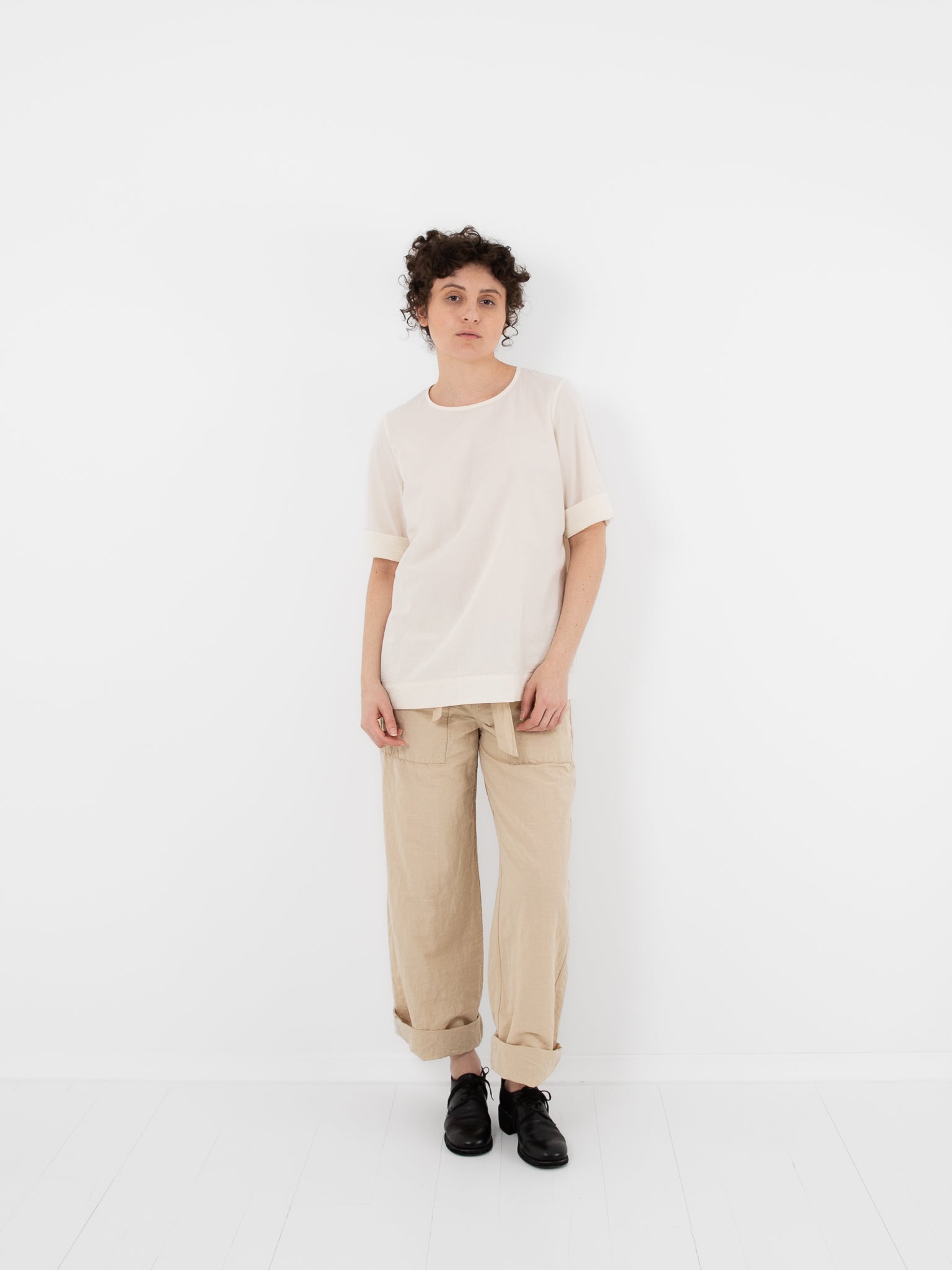Casey Casey Simple Top in Off White at Worthwhile