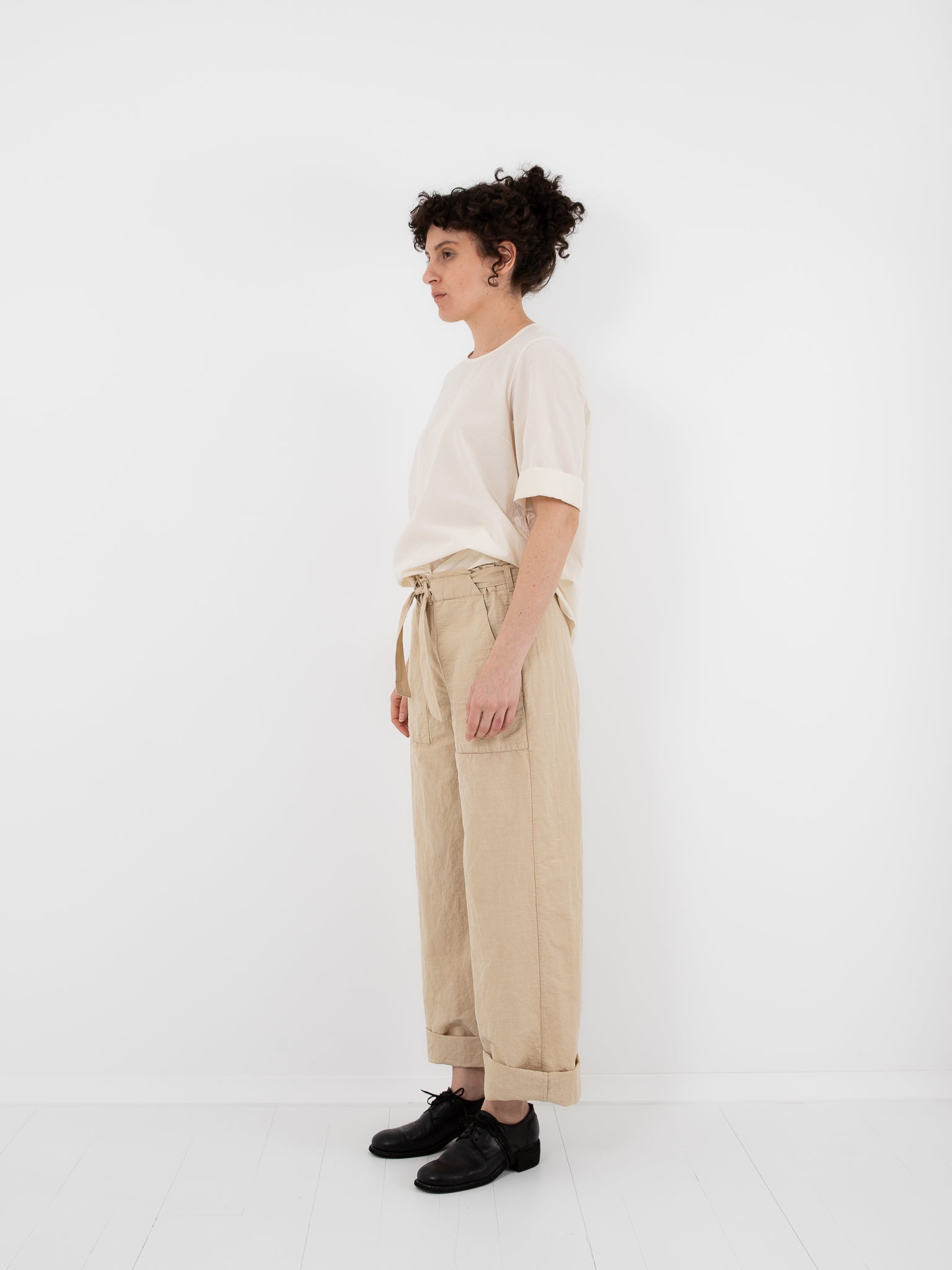 Casey Casey Row Pant in Ivory - CASEY CASEY at Worthwhile - shop PANT