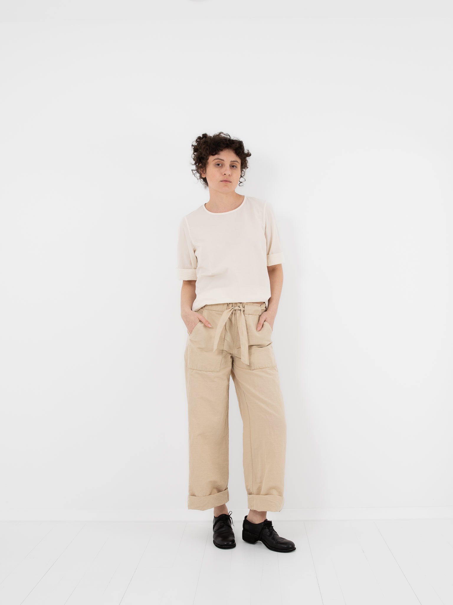 Casey Casey Row Pant in Ivory - CASEY CASEY at Worthwhile - shop PANT