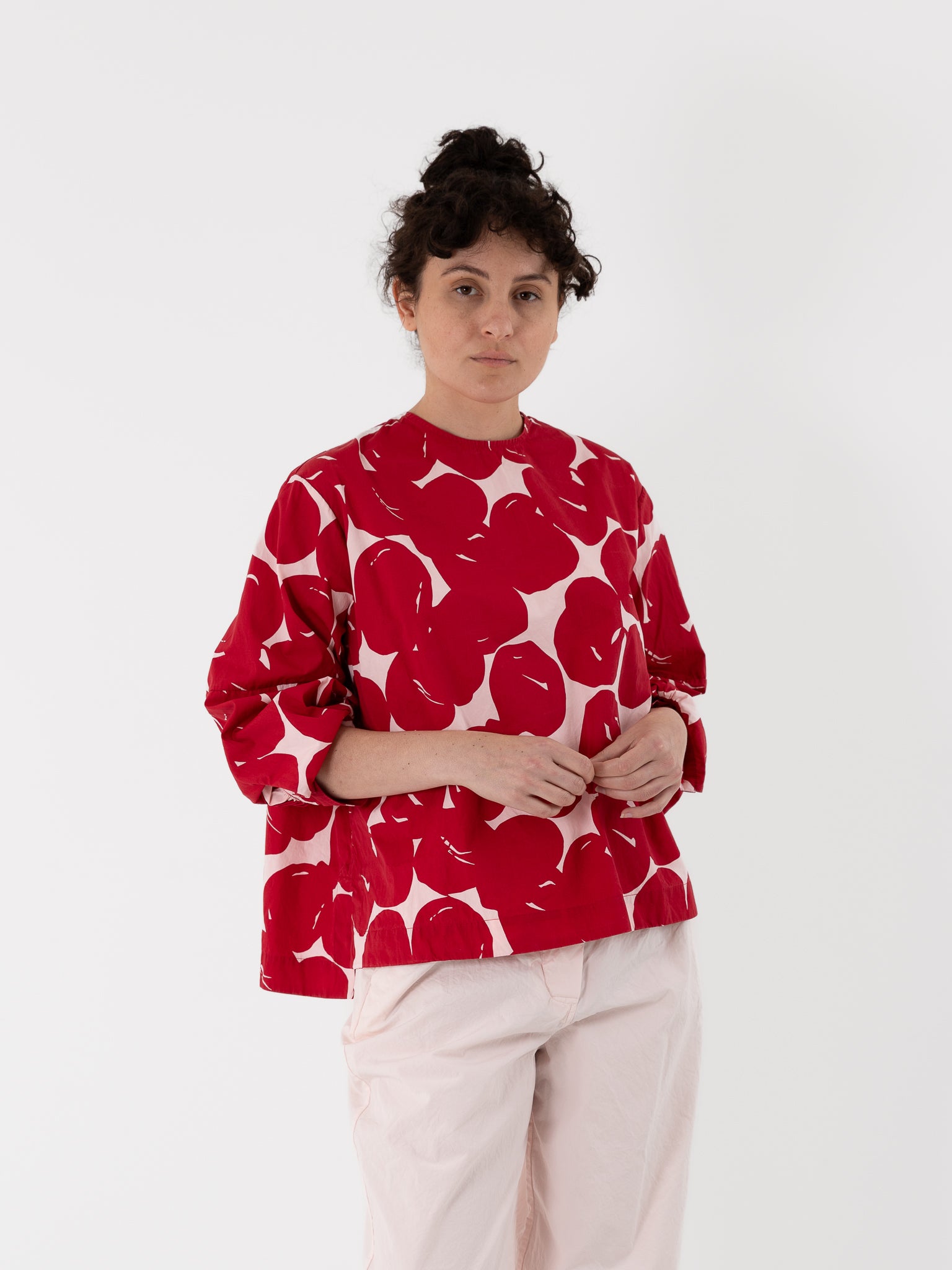Casey Casey Biggy Top in Red Print - CASEY CASEY at Worthwhile - shop TOP