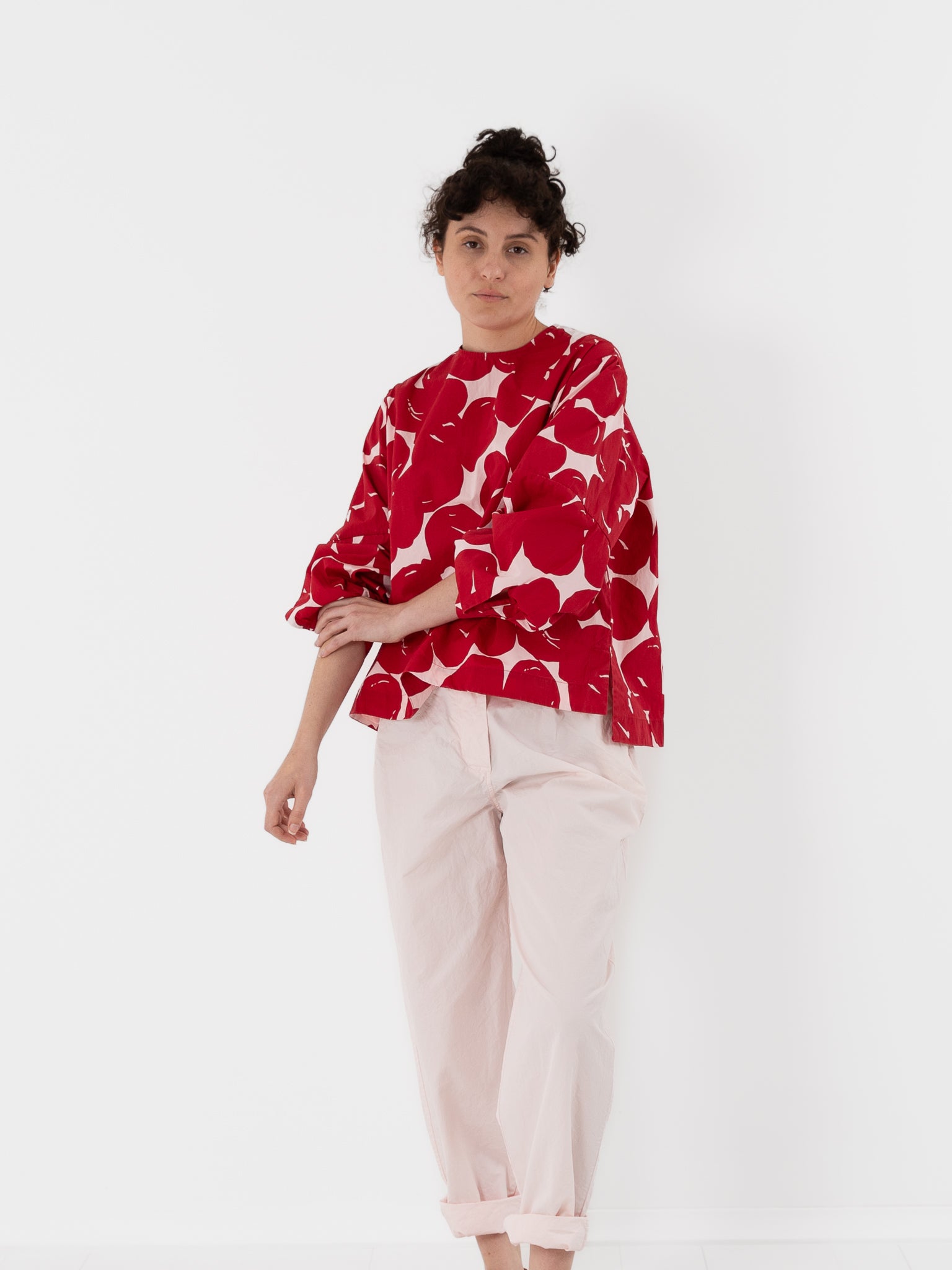 Casey Casey Biggy Top in Red Print - CASEY CASEY at Worthwhile - shop TOP