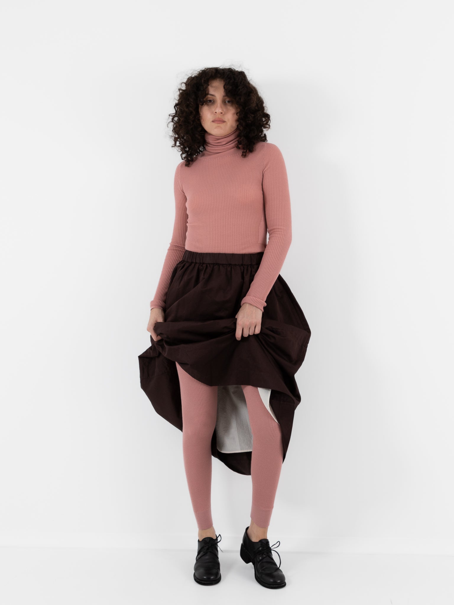 Casey Casey Rib Tights in Pink - CASEY CASEY at Worthwhile - shop LEGGINGS