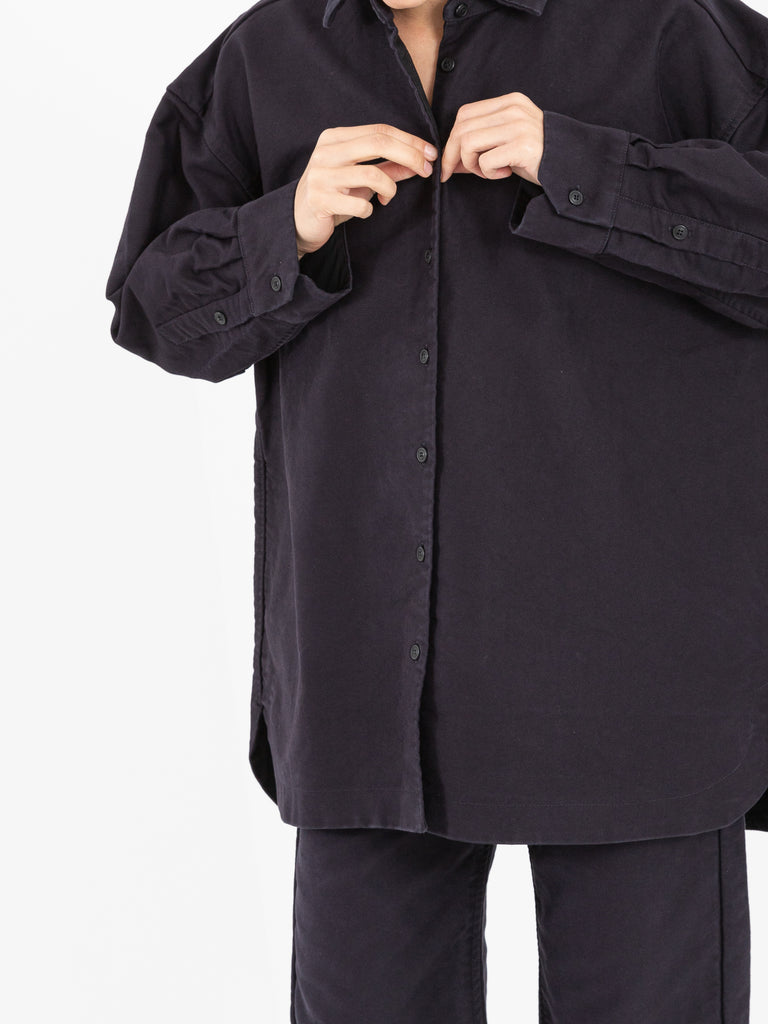 Casey Casey Moleskin Hamnet Shirt, Dark Navy - Worthwhile