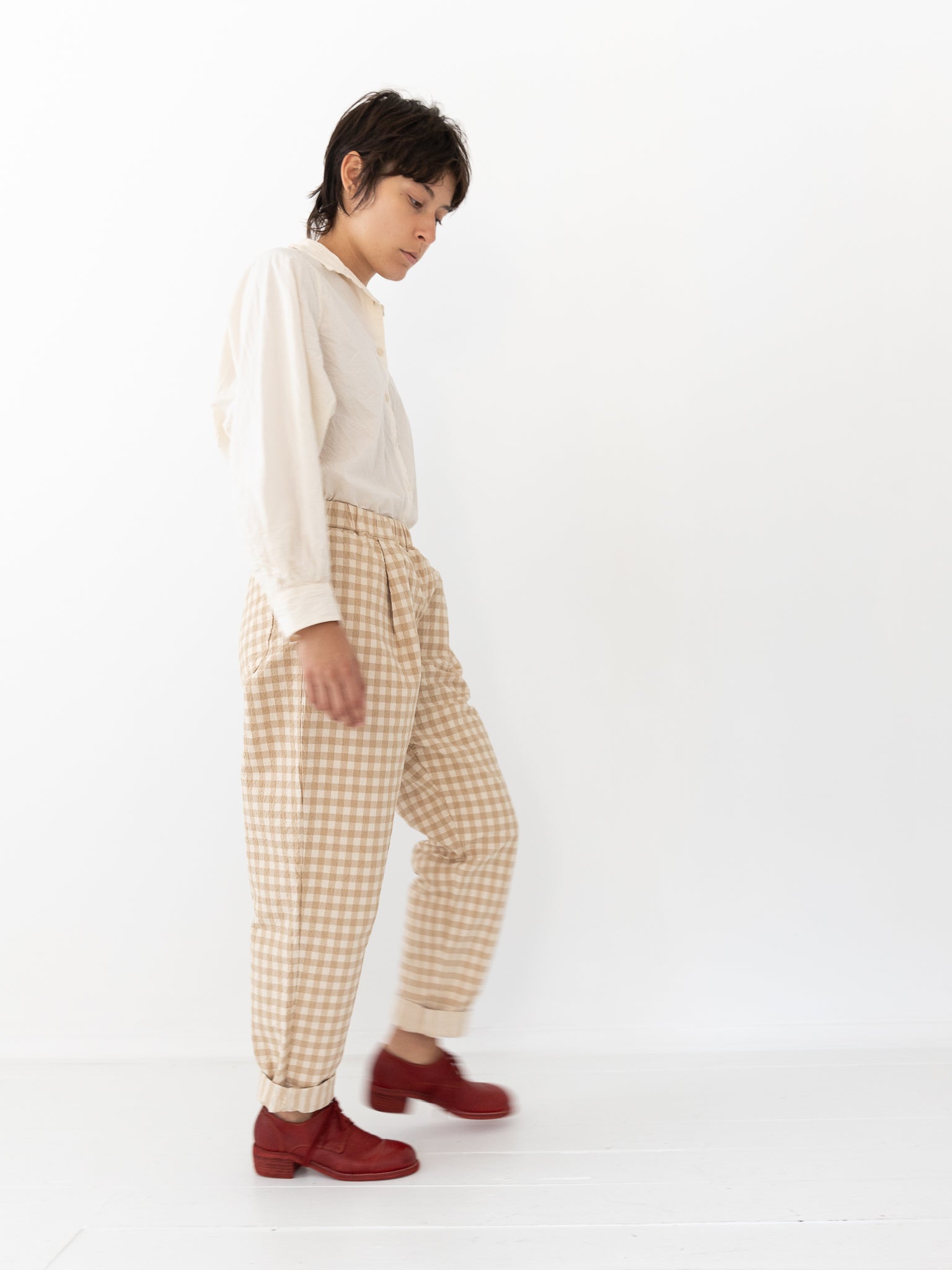 Casey Casey Verger Pant, Beige Double Check