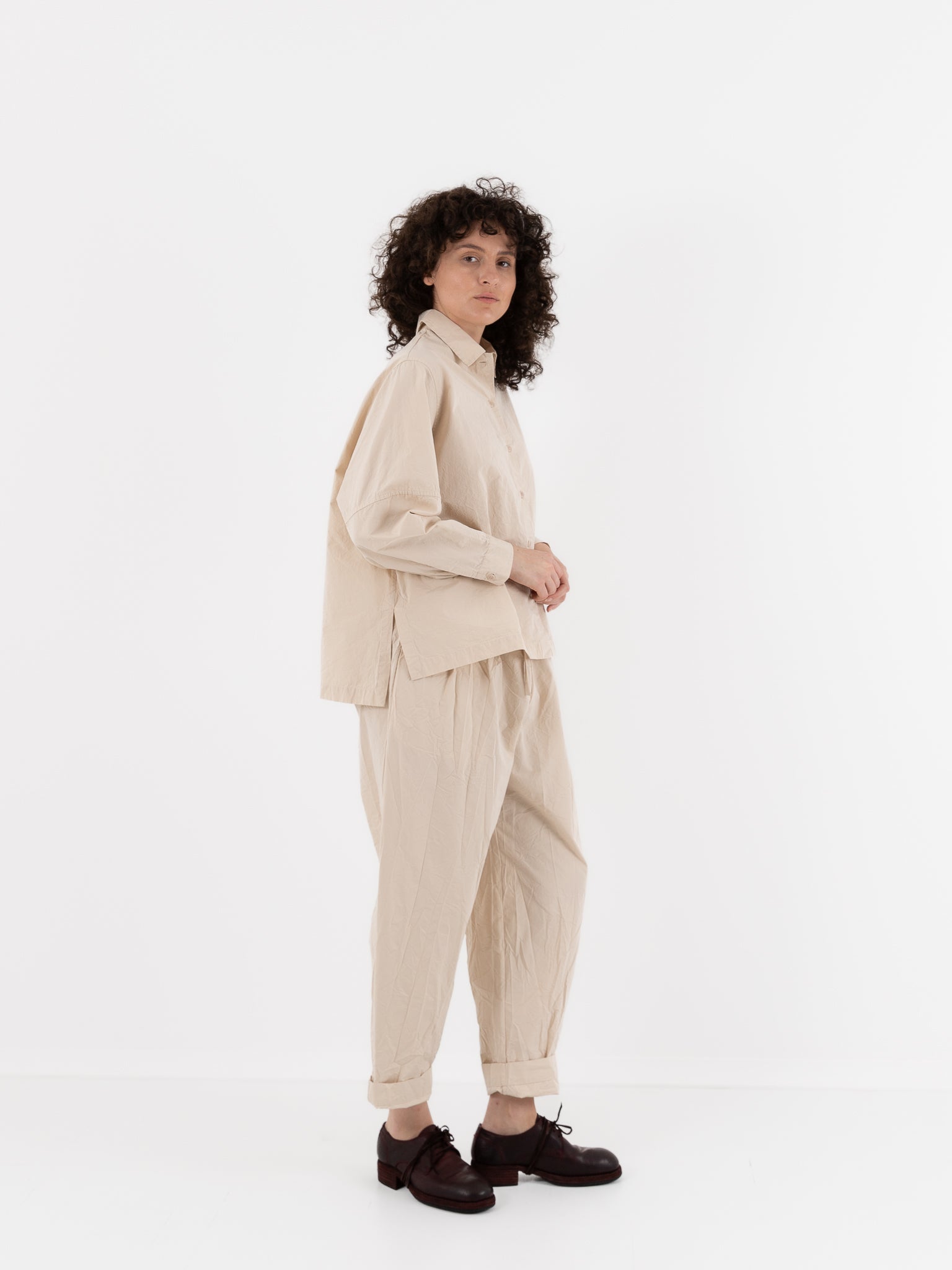 Casey Casey Elena Shirt in Off White - CASEY CASEY at Worthwhile - shop TOP