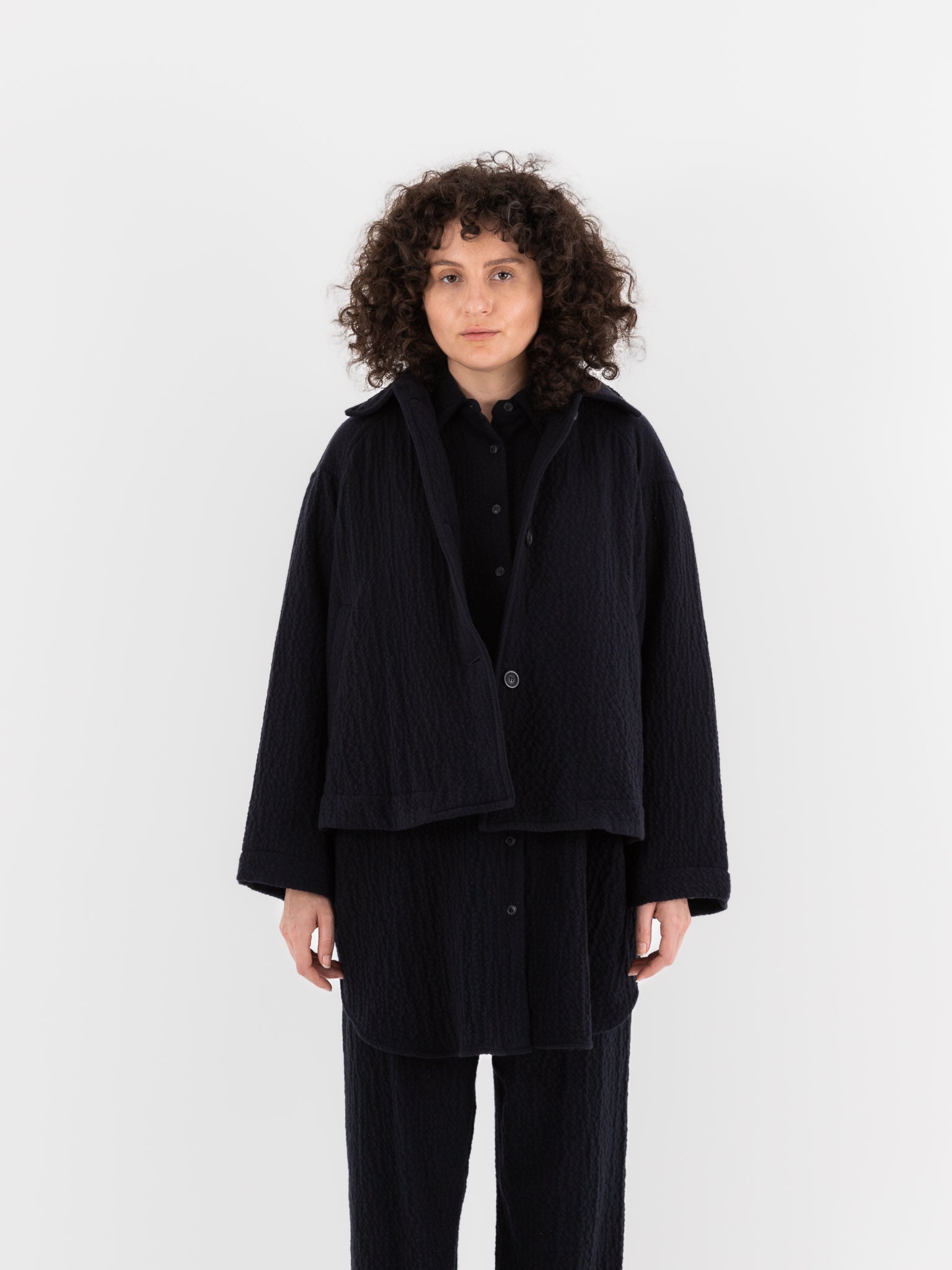 Casey Casey Drays Padded Jacket in Navy at Worthwhile