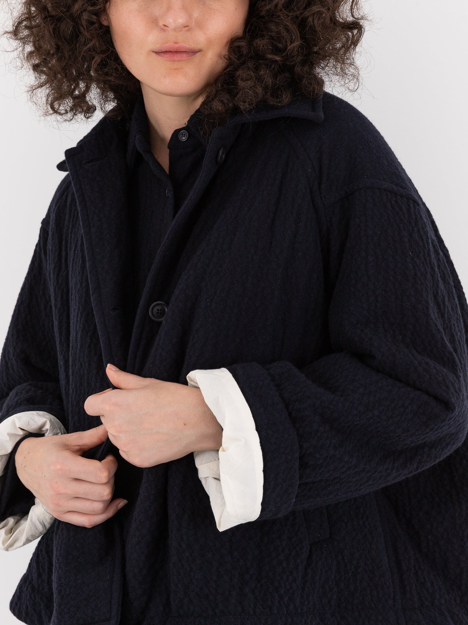 Casey Casey Drays Padded Jacket in Navy at Worthwhile