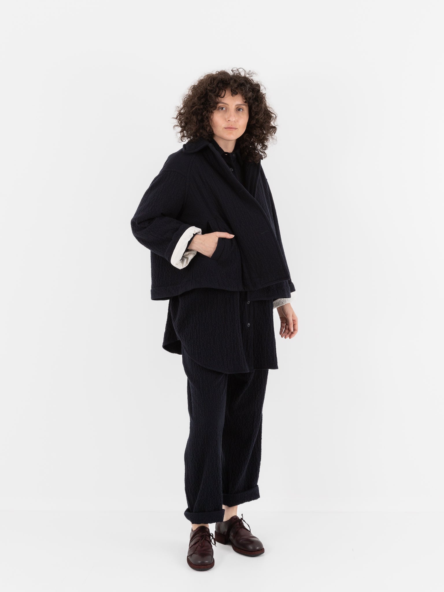 Casey Casey Drays Padded Jacket in Navy at Worthwhile