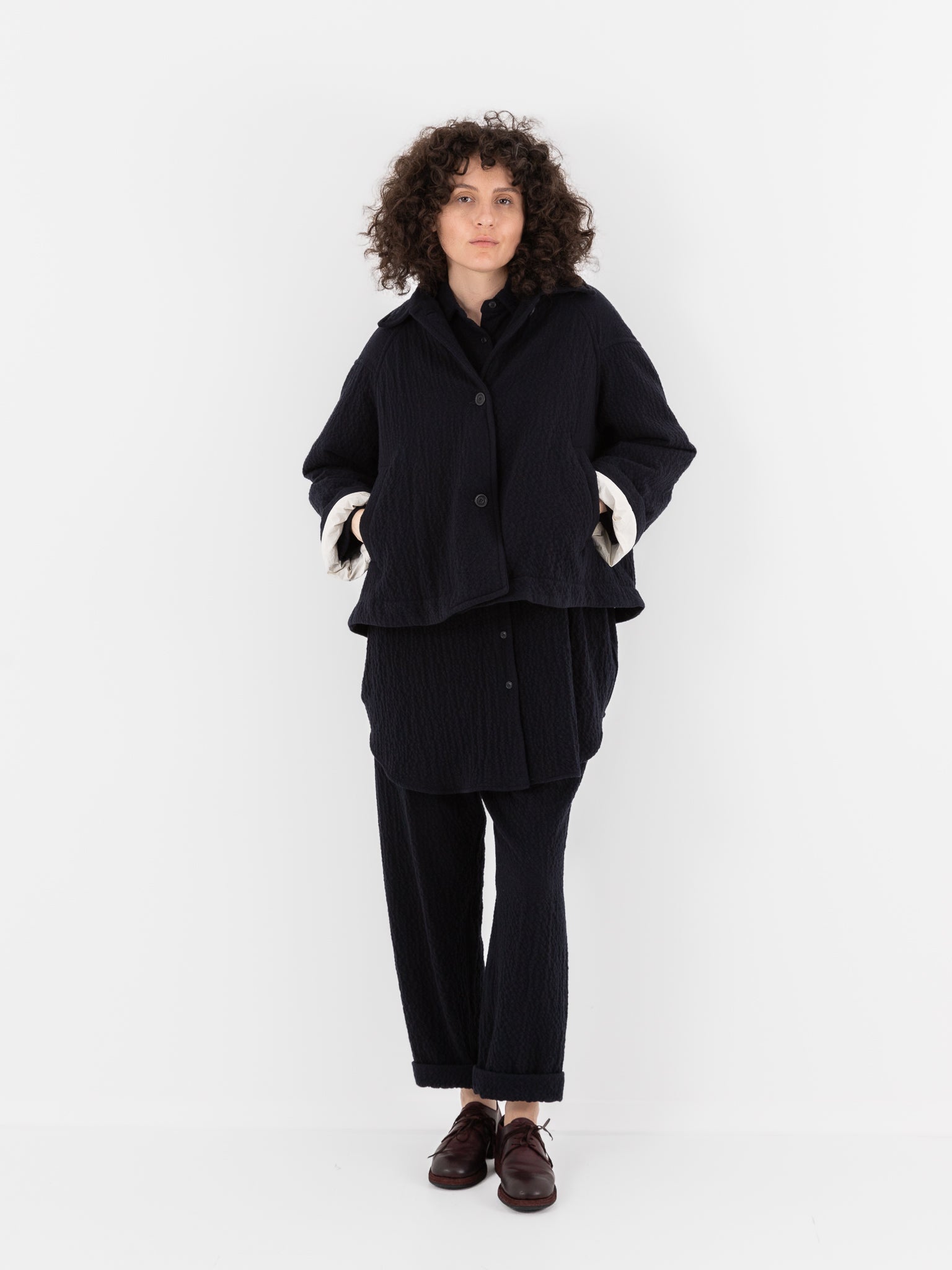 Casey Casey Drays Padded Jacket in Navy at Worthwhile