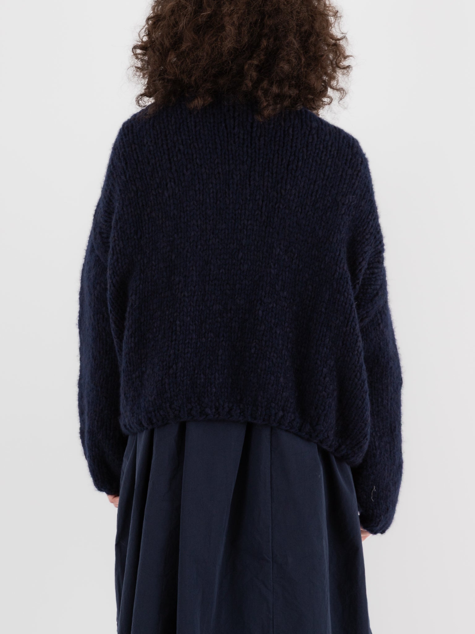 Casey Casey Short Cardigan in Night/Navy at Worthwhile