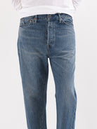 Chimala Wide Tapered Cut Denim Pants in Vintage Light - CHIMALA at Worthwhile - shop PANT