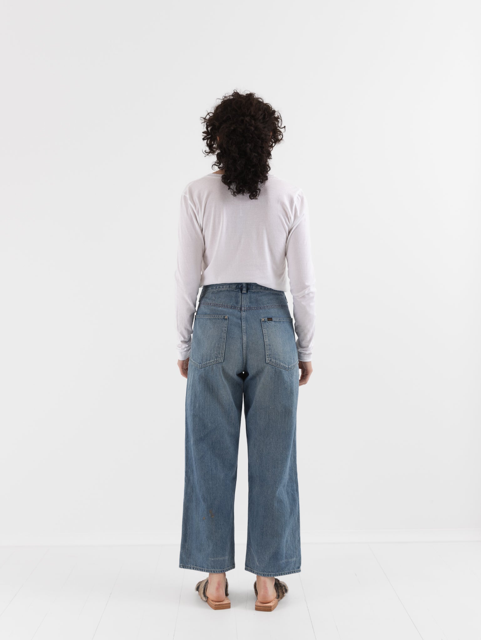 Chimala Adjustable Waist Denim Pants in Smoky Light - CHIMALA at Worthwhile - shop PANT