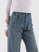 Chimala Adjustable Waist Denim Pants in Smoky Light - CHIMALA at Worthwhile - shop PANT