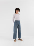 Chimala Adjustable Waist Denim Pants in Smoky Light - CHIMALA at Worthwhile - shop PANT