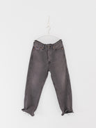 Chimala Wide Tapered Cut Denim Pants in Pinkish Gray - CHIMALA at Worthwhile - shop PANT