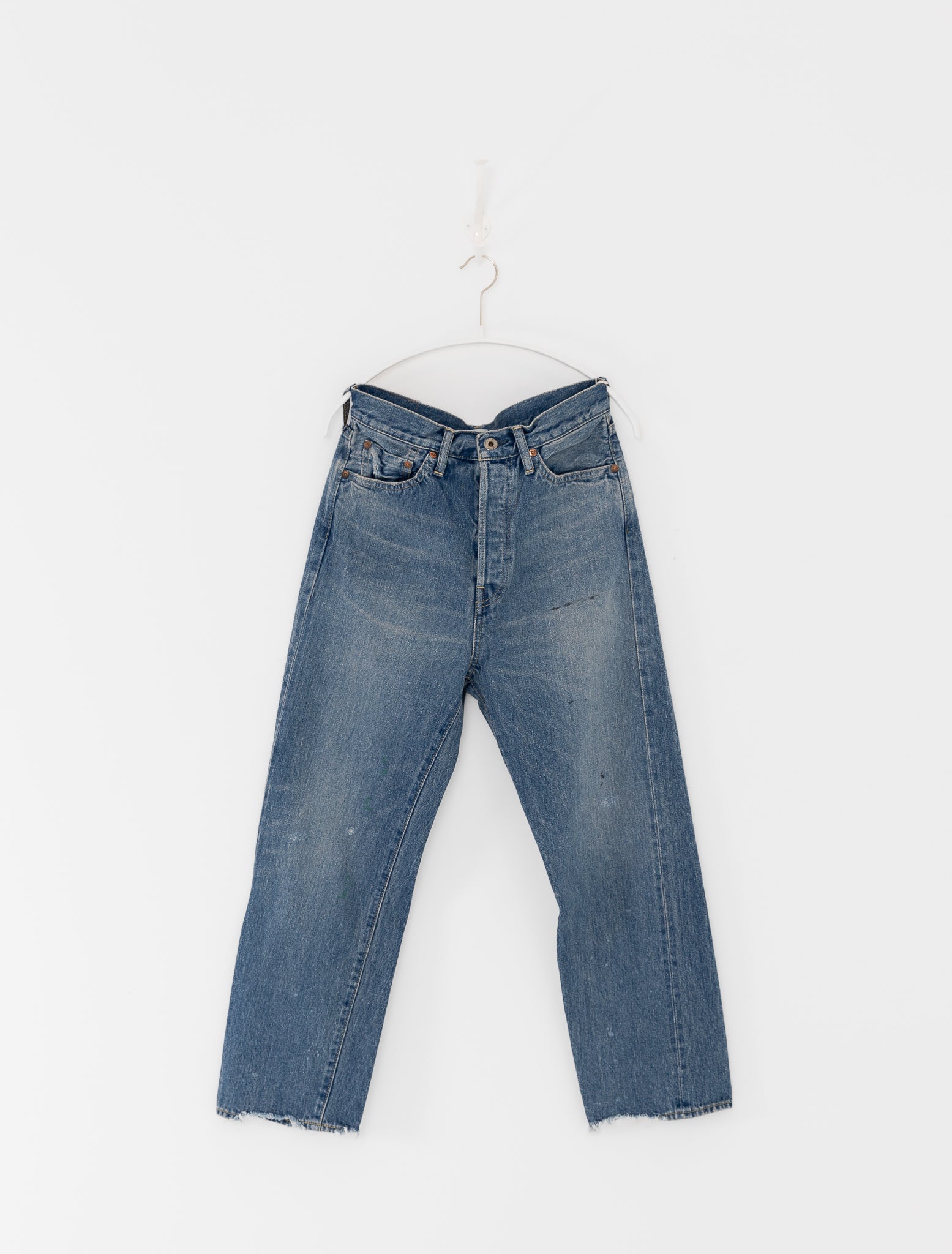 Chimala Wide Tapered Cut Denim Pants in Vintage Light - CHIMALA at Worthwhile - shop PANT