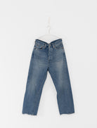 Chimala Wide Tapered Cut Denim Pants in Vintage Light - CHIMALA at Worthwhile - shop PANT
