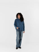 Chimala Military Denim Work Shirt in Indigo - CHIMALA at Worthwhile - shop TOP