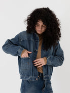 Chimala Selvedge Denim Short Jacket in Vintage Light - CHIMALA at Worthwhile - shop JACKET