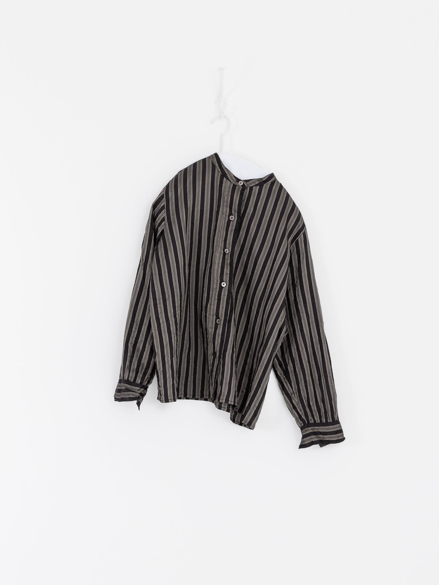 Christian Peau Shirt in Black Stripe - CHRISTIAN PEAU at Worthwhile - shop TOP