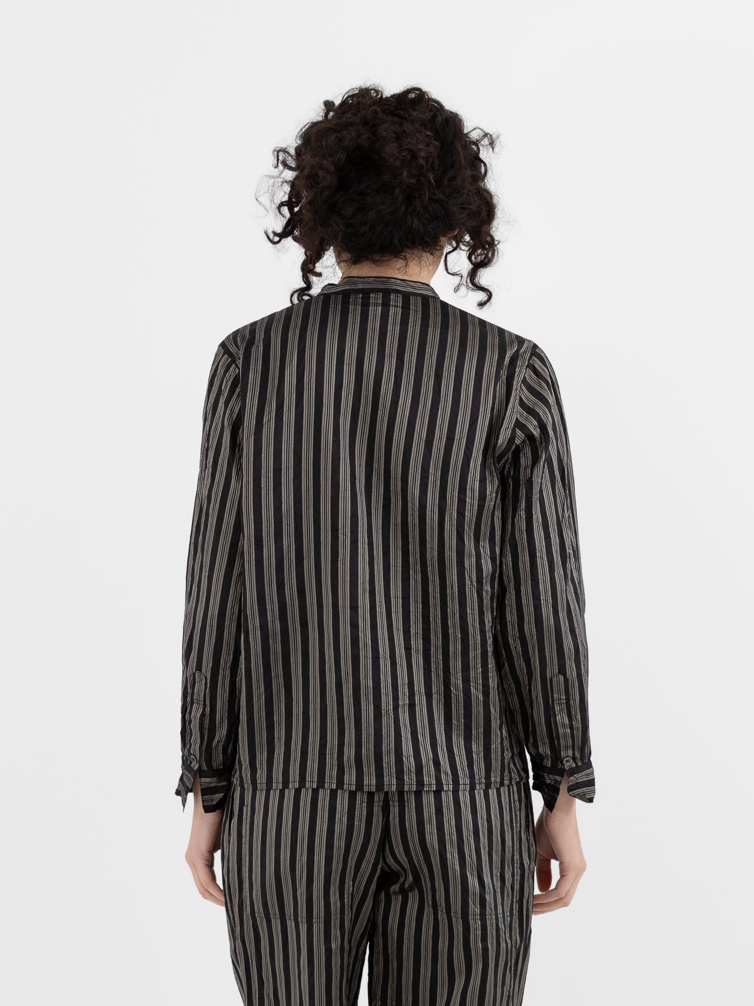 Christian Peau Shirt in Black Stripe - CHRISTIAN PEAU at Worthwhile - shop TOP