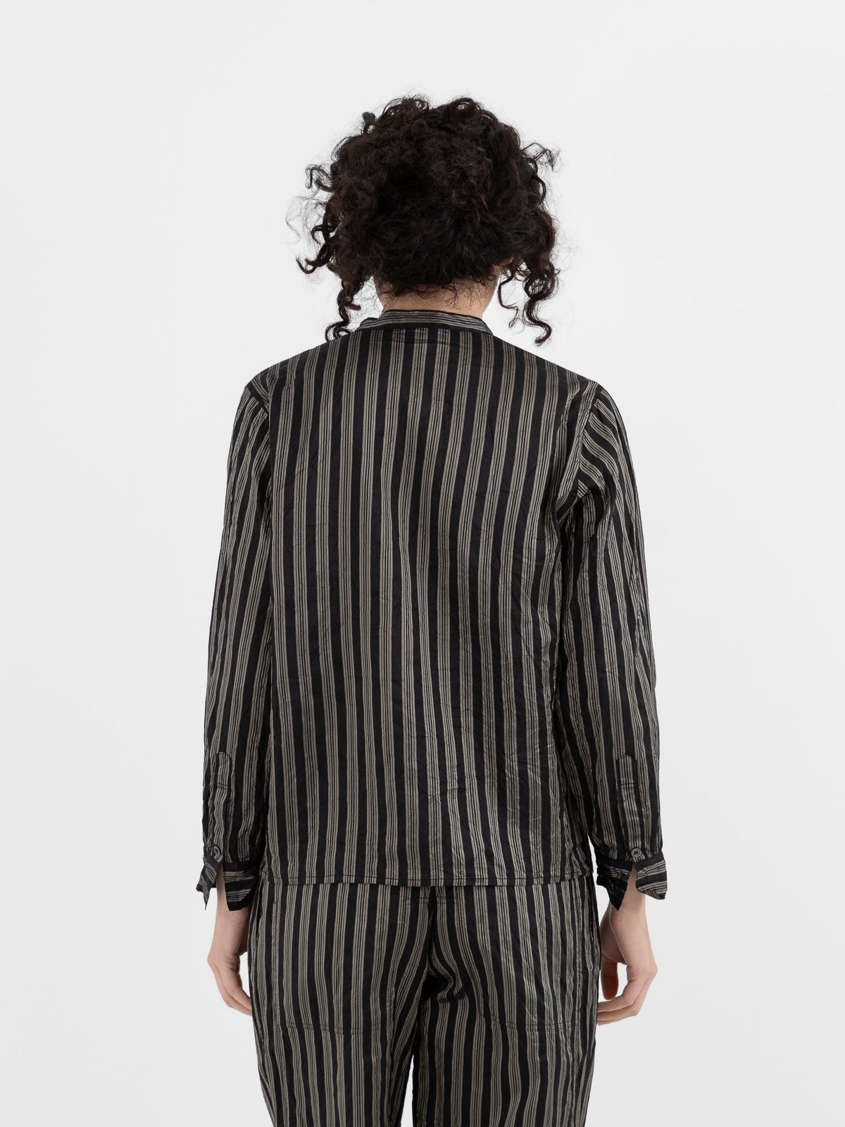 Christian Peau Shirt in Black Stripe - CHRISTIAN PEAU at Worthwhile - shop TOP