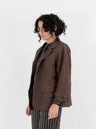 Christian Peau Vintage Silk Jacket 1 in Red/Brown - CHRISTIAN PEAU at Worthwhile - shop JACKET