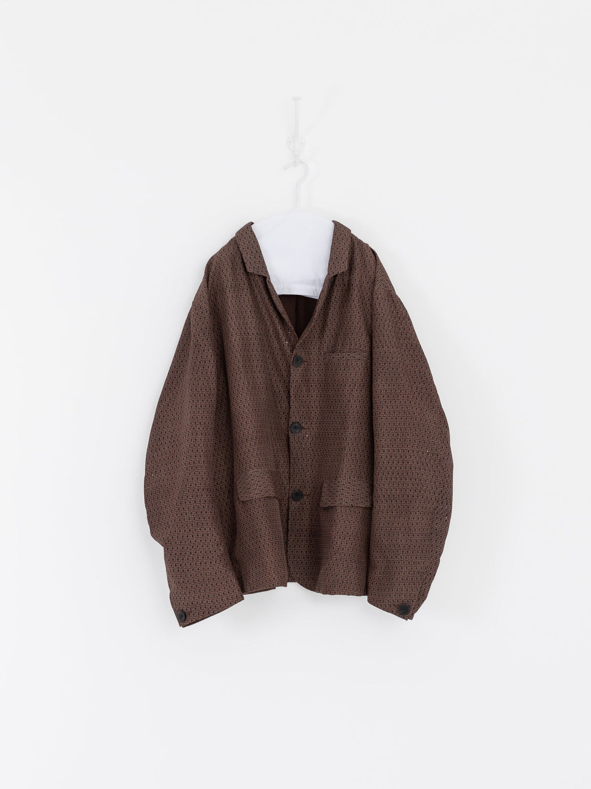 Christian Peau Vintage Silk Jacket 1 in Red/Brown - CHRISTIAN PEAU at Worthwhile - shop JACKET