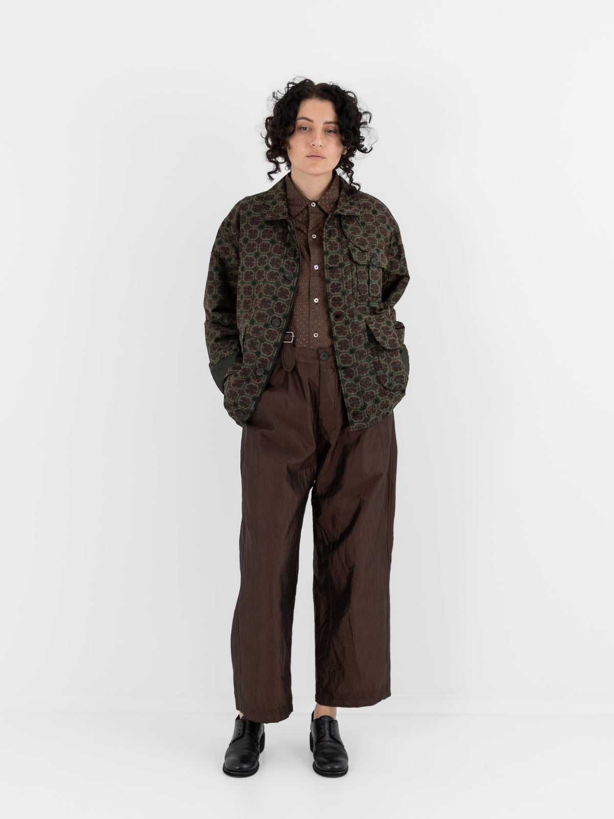 Christian Peau Vintage Silk Jacket 2 in Red/Brown - CHRISTIAN PEAU at Worthwhile - shop JACKET