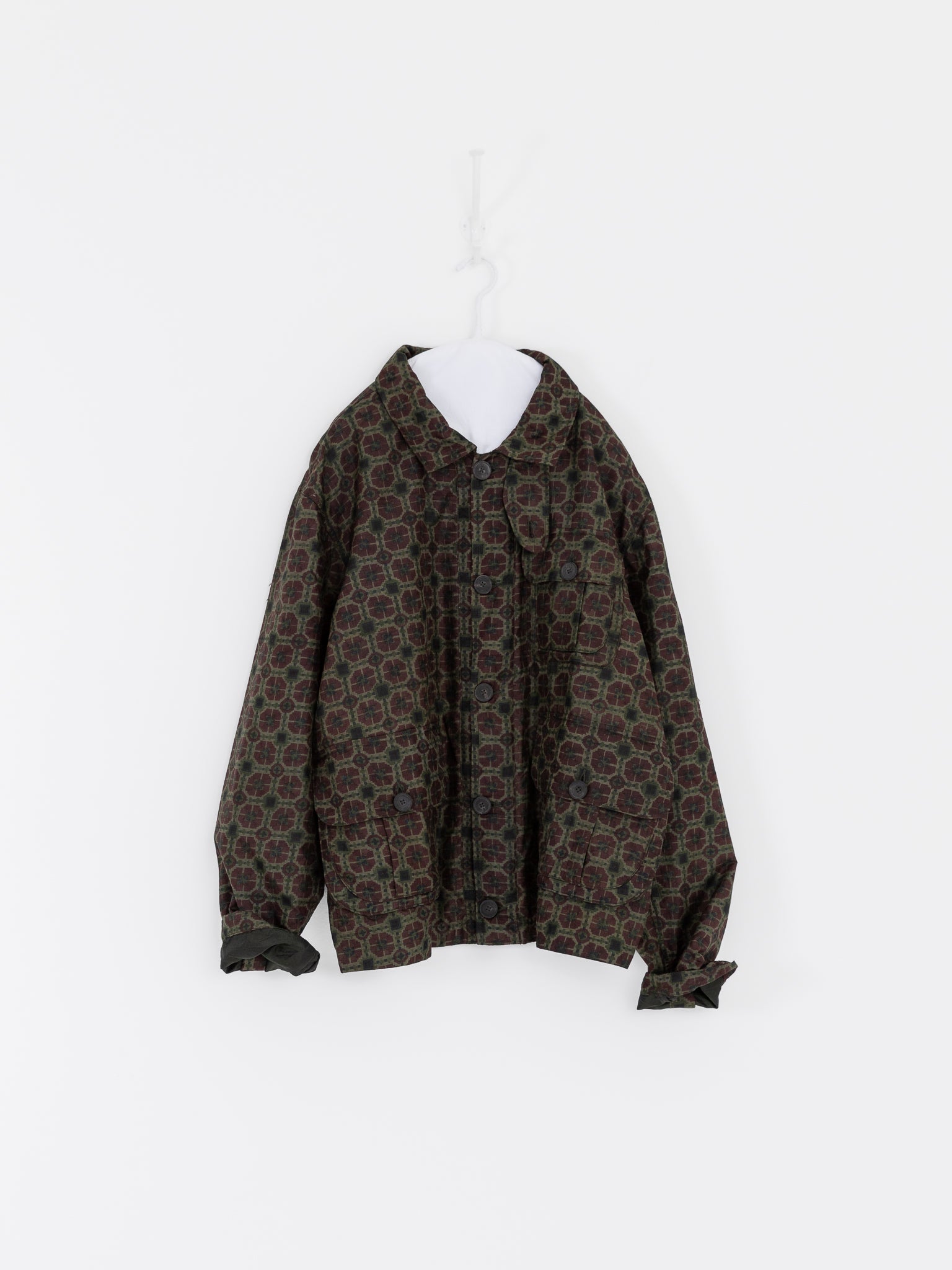 Christian Peau Vintage Silk Jacket 2 in Red/Brown - CHRISTIAN PEAU at Worthwhile - shop JACKET