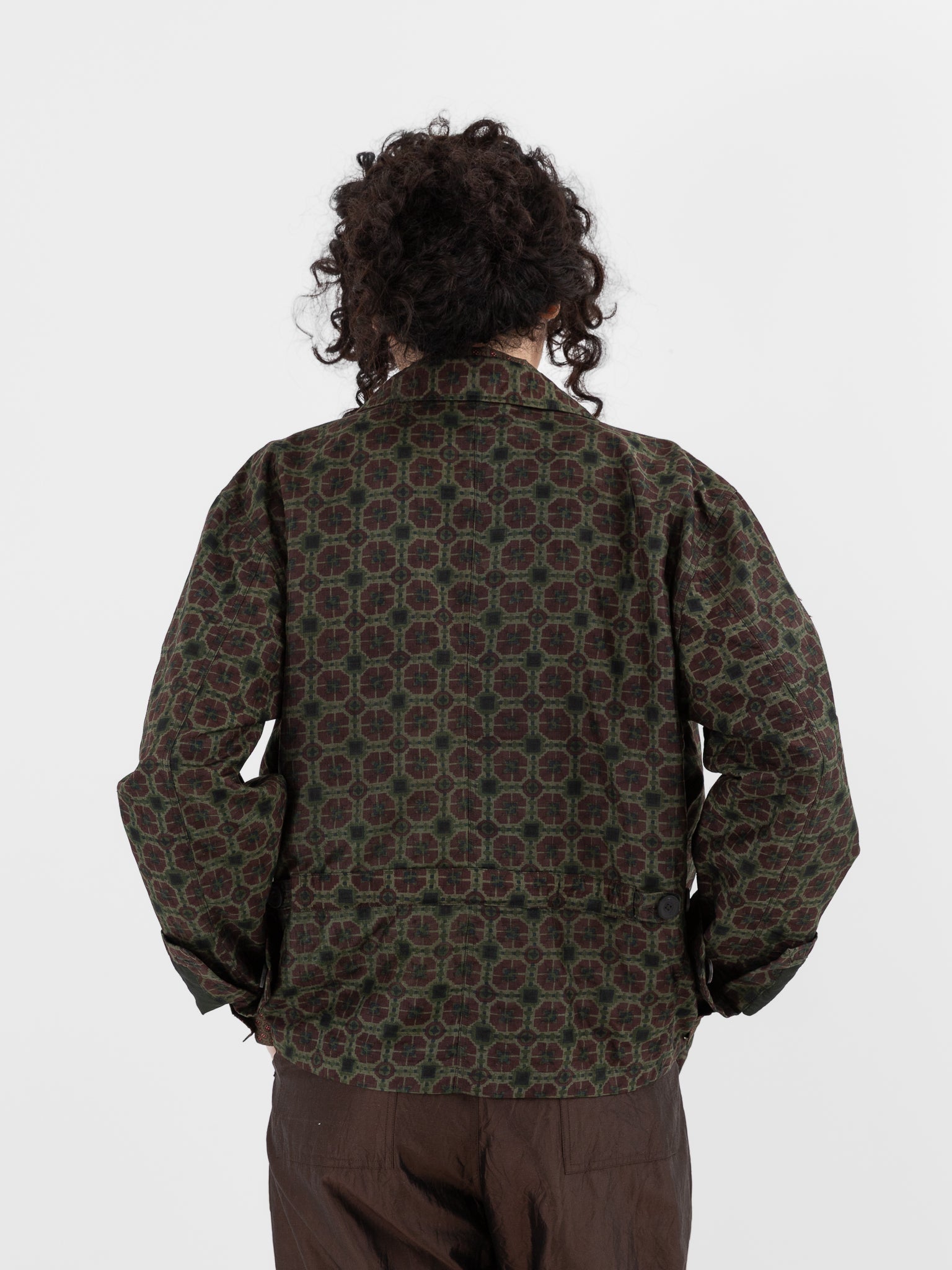 Christian Peau Vintage Silk Jacket 2 in Red/Brown - CHRISTIAN PEAU at Worthwhile - shop JACKET