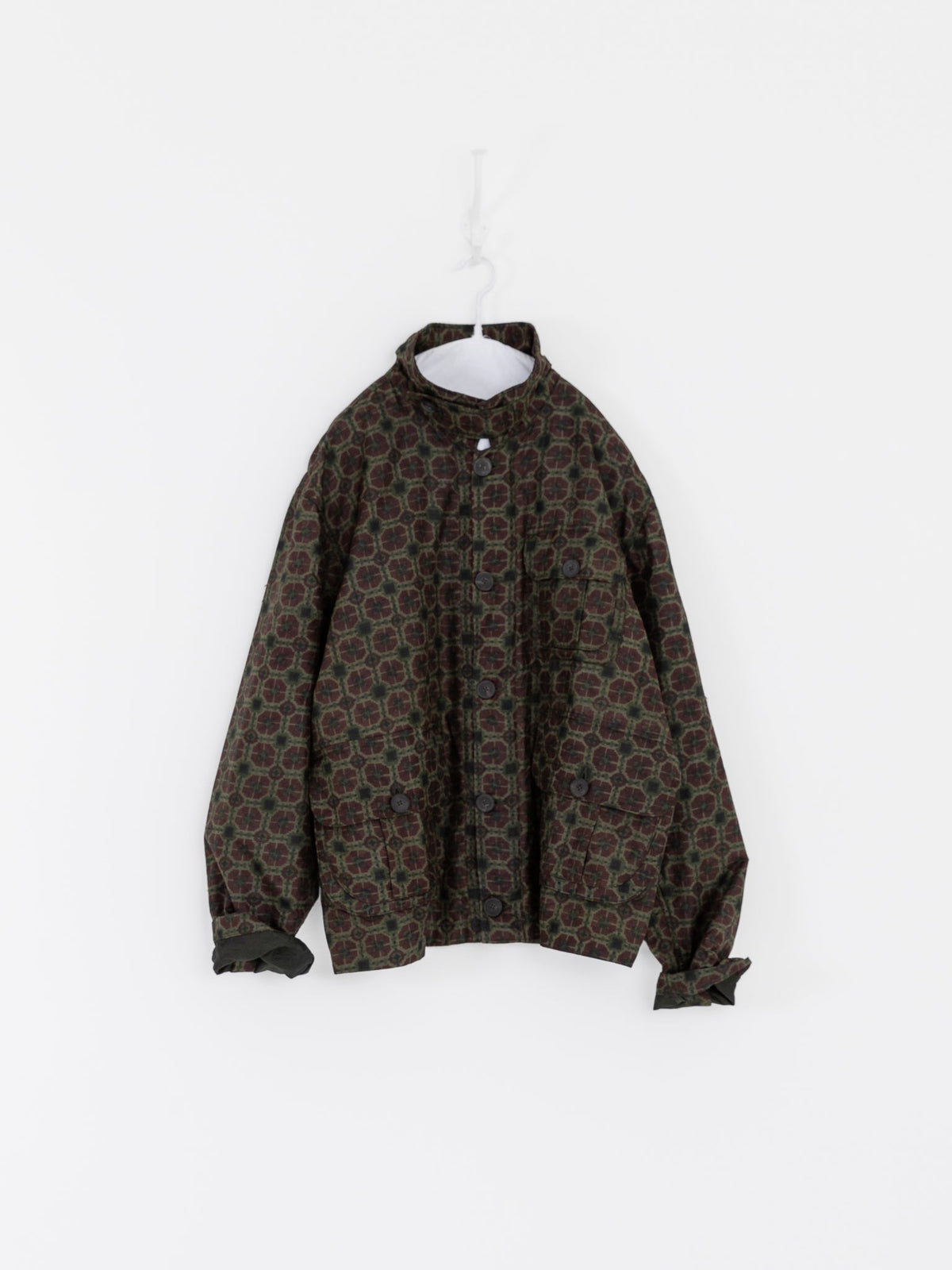 Christian Peau Vintage Silk Jacket 2 in Red/Brown - CHRISTIAN PEAU at Worthwhile - shop JACKET