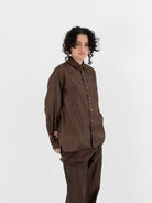 Christian Peau Vintage Silk Shirt in Red/Brown - CHRISTIAN PEAU at Worthwhile - shop TOP