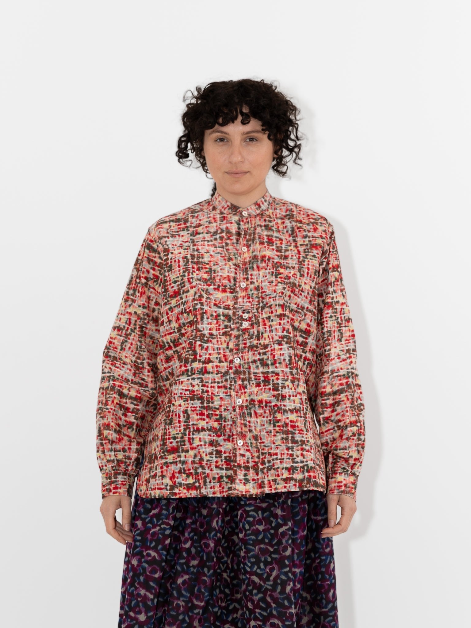 Christian Peau Ikat Shirt in Pink - CHRISTIAN PEAU at Worthwhile - shop TOP