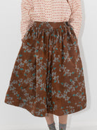 Christian Peau Ikat Skirt in Brown Flower - CHRISTIAN PEAU at Worthwhile - shop SKIRT