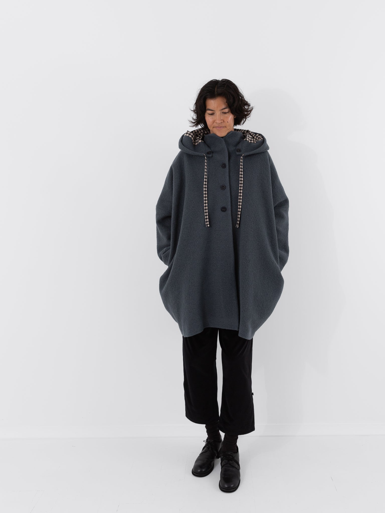 Oversized cocoon coat best sale