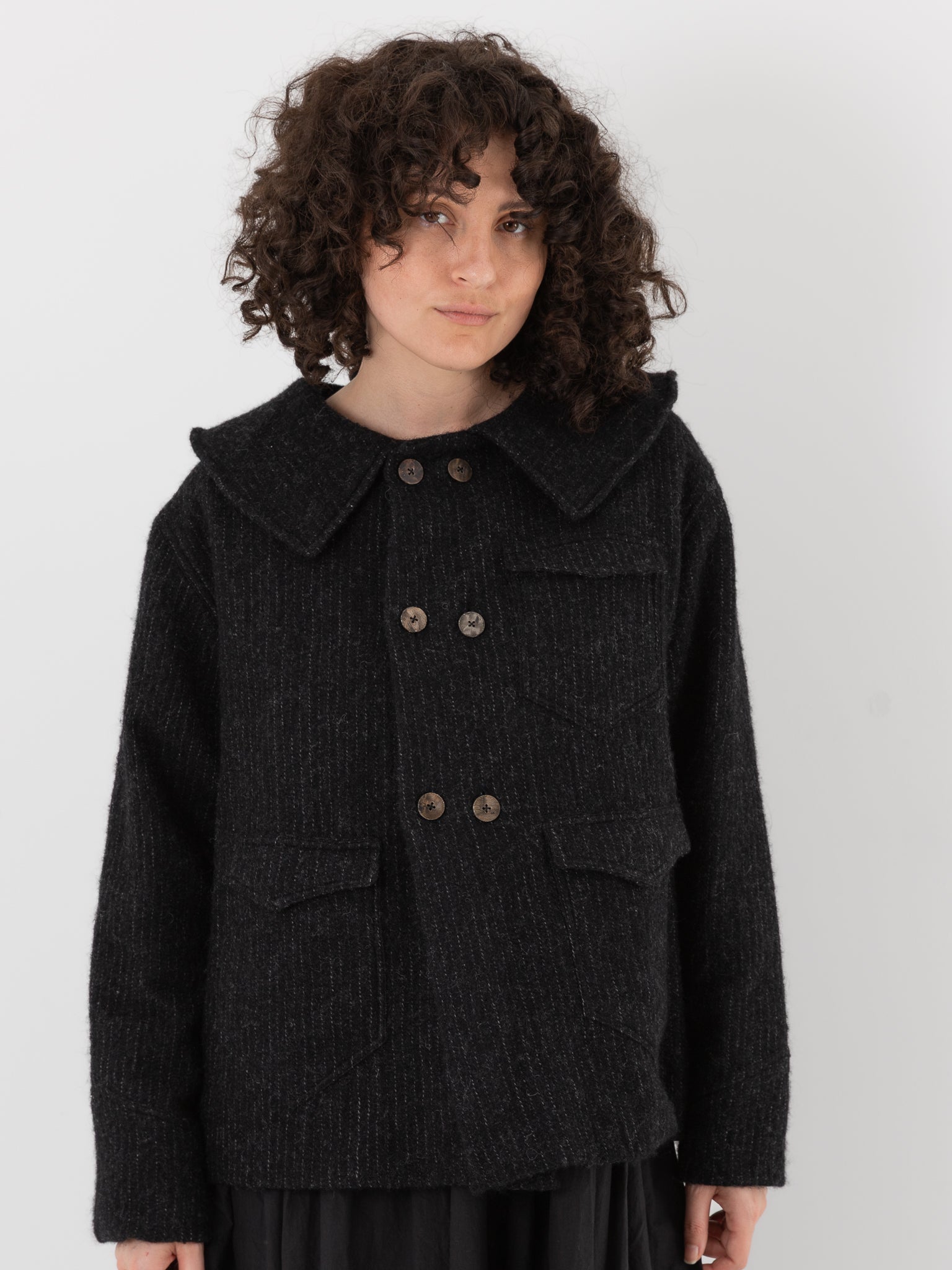 ジャケット・アウター mare Double Breasted Cocoon Coat Cocoon Cocoon Double Breasted Jacket in Grey at Worthwhile