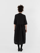 Der Antagonist Dress 20 in Black with Stitching - DER ANTAGONIST at Worthwhile - shop DRESS