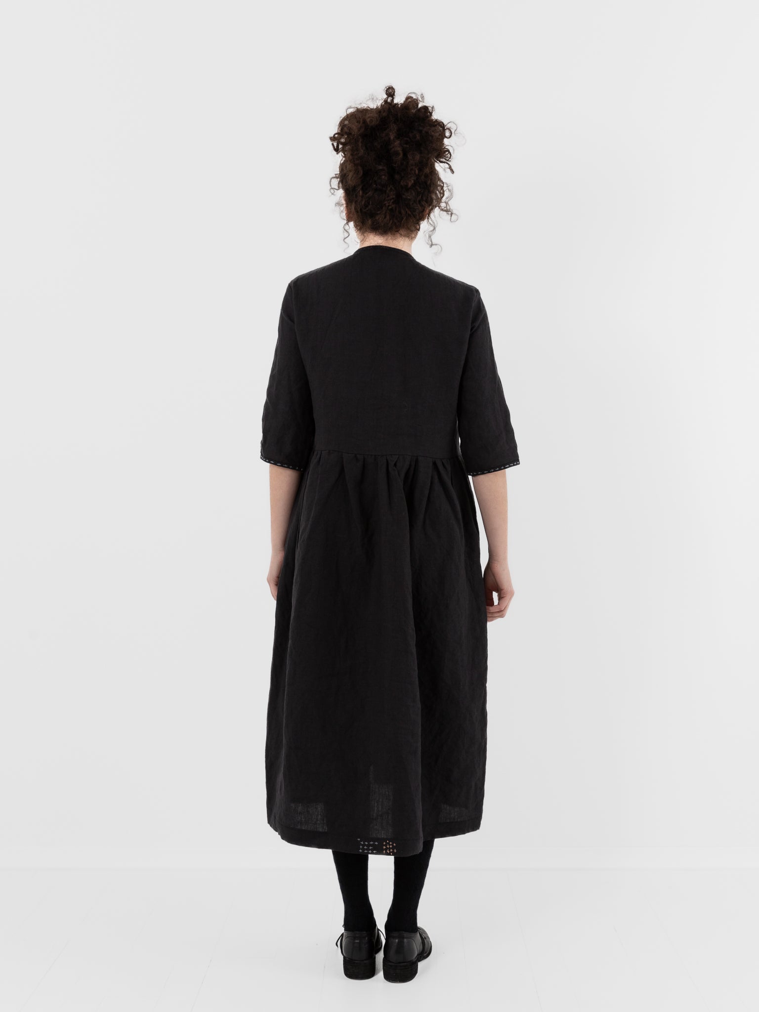 Der Antagonist Dress 20 in Black with Stitching - DER ANTAGONIST at Worthwhile - shop DRESS