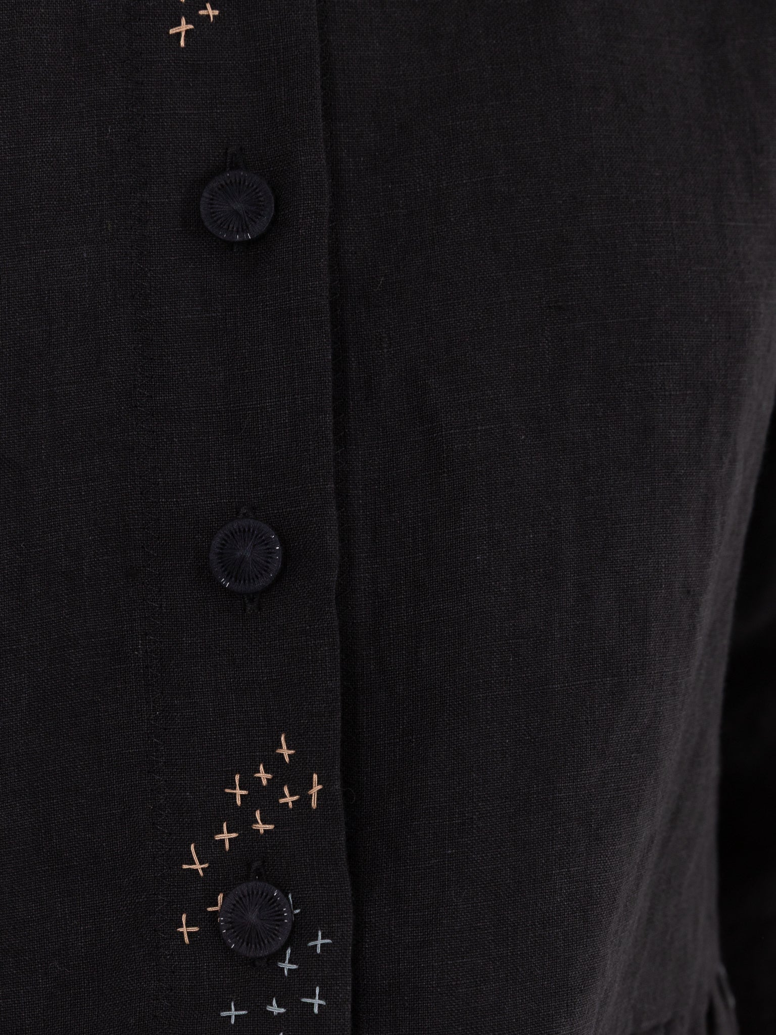 Der Antagonist Dress 20 in Black with Stitching - DER ANTAGONIST at Worthwhile - shop DRESS