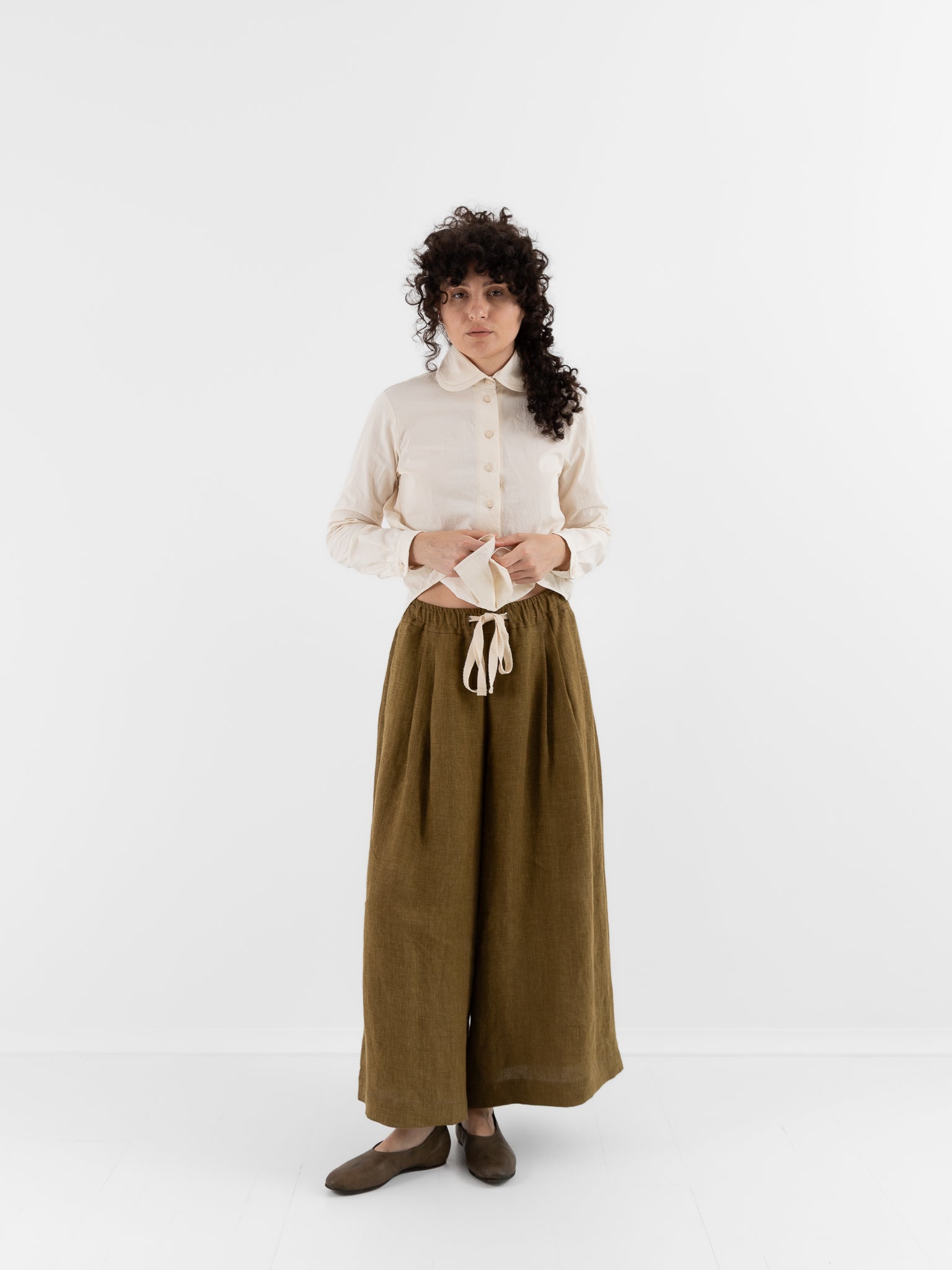 Der Antagonist Culotte in Fir Green - DER ANTAGONIST at Worthwhile - shop PANT