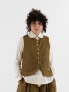 Der Antagonist Vest in Fir Green - DER ANTAGONIST at Worthwhile - shop VEST