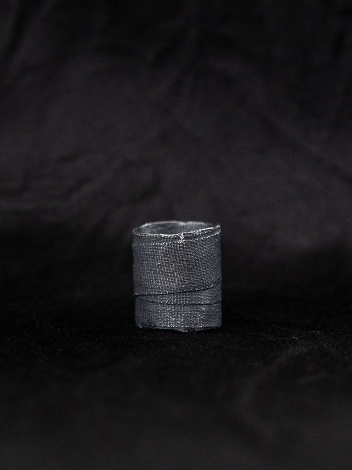 Detaj Bandage Ring VTGR02 in Black Silver - DETAJ at Worthwhile - shop RINGS