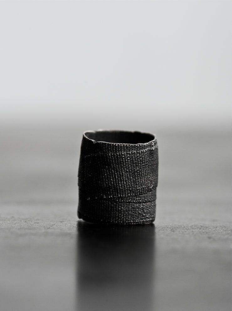 Detaj Bandage Ring VTGR02 in Black Silver - DETAJ at Worthwhile - shop RINGS