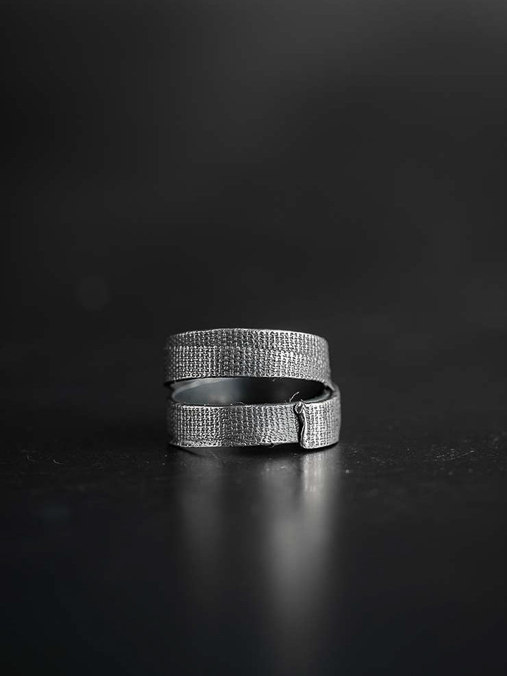 Detaj Bandage Ring VTGR05 in Vintage Silver - DETAJ at Worthwhile - shop RINGS